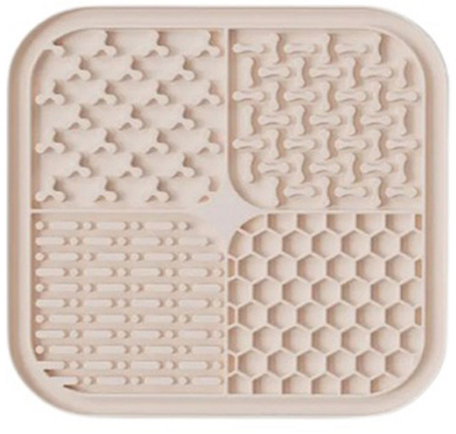 로이코 반려동물 리키리키 리킹 매트, 크림, 1개