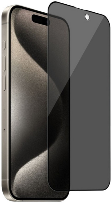 vXTRA 飛創 手機 滿版 鋼化玻璃保護貼 iPhone 15 Pro 6.1吋 防窺 9H 0.33mm 全膠 黑色