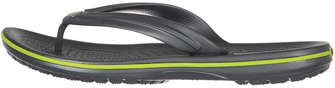 crocs 卡駱馳 男女通用 Cro-Band 人字拖 11033-0A1, Graphite + VoltGreen, 240