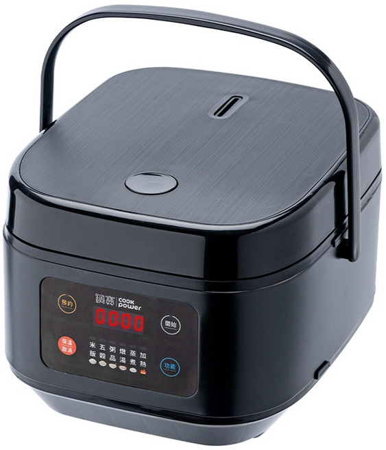 cook power 鍋寶 微電腦多功能電子鍋6人份, 黑色, RCO-360