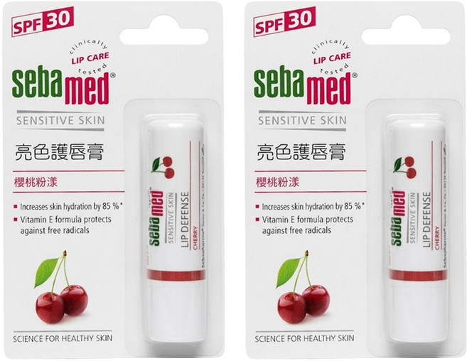 sebamed 施巴 亮彩護唇膏, 櫻桃粉漾, 4.8g, 2件
