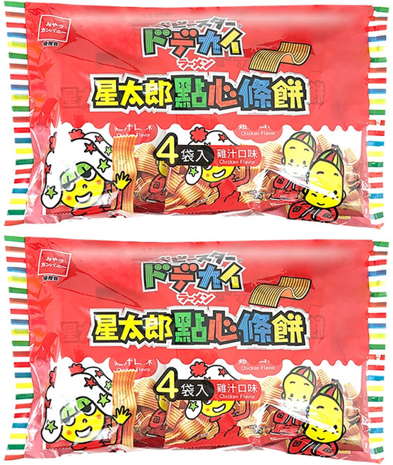 OYATSU 優雅食 BABY STAR 星太郎 點心條餅 中雞汁分享包 4入, 128g, 2袋