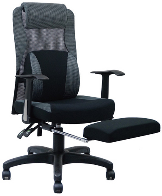 台灣製造海莉PU枕舒適電腦椅, 灰色