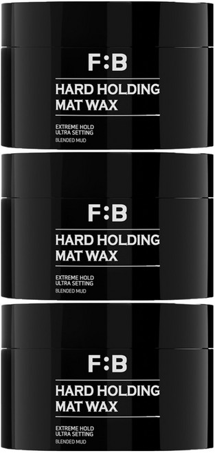 포뷰트 하드 홀딩 매트 남자 헤어왁스, 100g, 3개