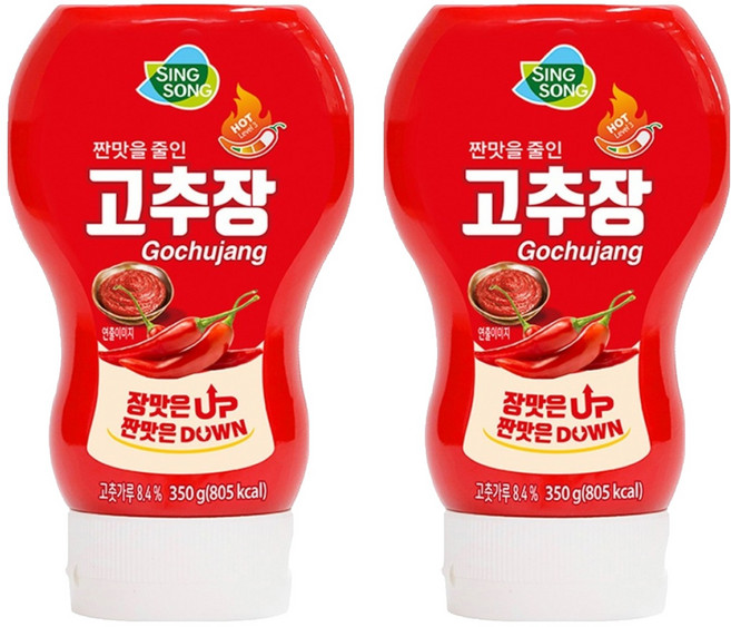 신송 짠맛을 줄인 고추장, 2개, 350g
