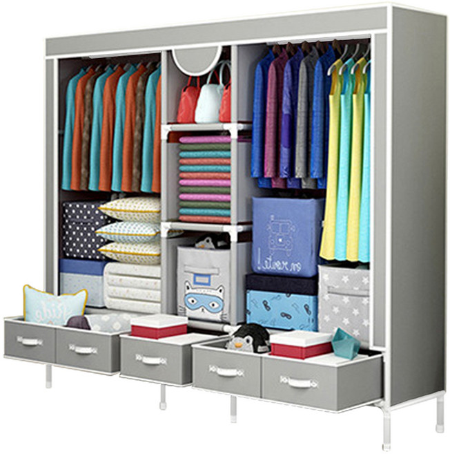MAME 조립식 비키니 옷장 L, 그레이