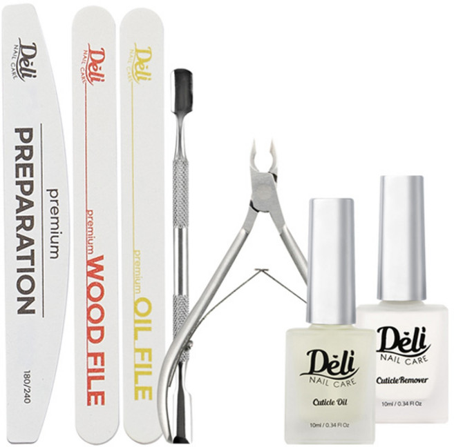 델리뷰티 프리미엄 프로 네일케어 스트롱키트 세트, 1세트, 7종
