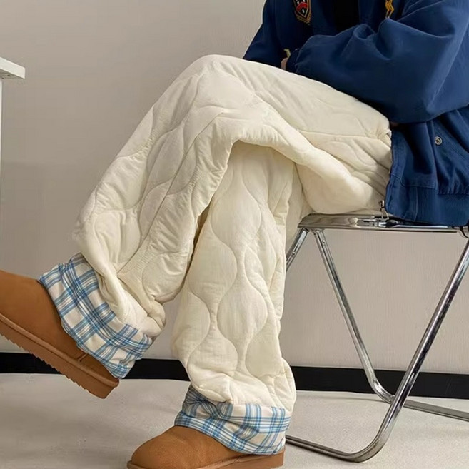 반야스토리 여성용 누빔 패딩 방한 보온 팬츠 PP87