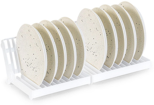 생활공식 심플 다용도 접이식 접시꽂이 2p, 2개, 화이트