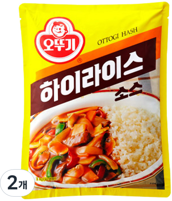 오뚜기 하이라이스 분말, 1kg, 2개