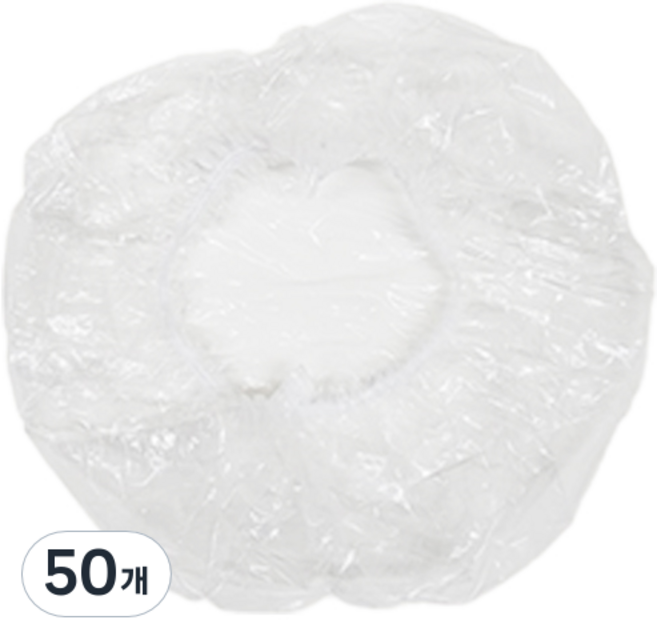 비비르뷰티 헤어비닐캡, 투명, 50개