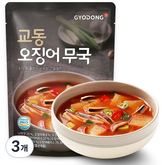 교동식품 오징어무국, 500g, 3개