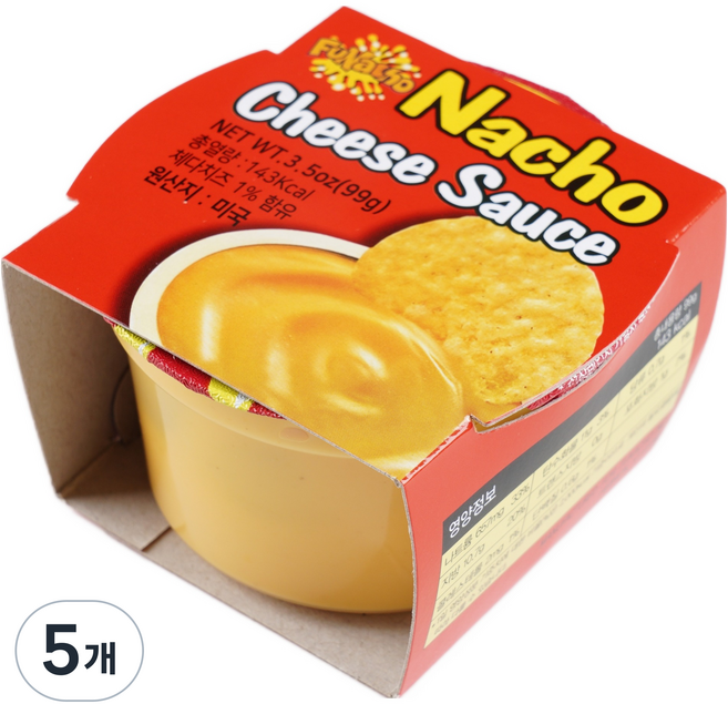 FUNacho 墨西哥脆片起司醬, 99g, 5個