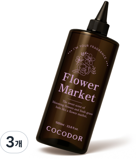 코코도르 디퓨저 리필액, 양재동꽃시장, 1L, 3개