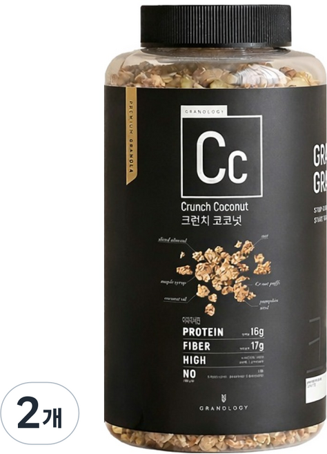 그라놀로지 크런치 코코넛, 2개, 440g