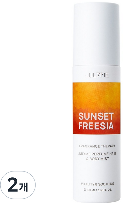 줄라이미 퍼퓸 헤어 바디미스트 선셋프리지아, 100ml, 2개