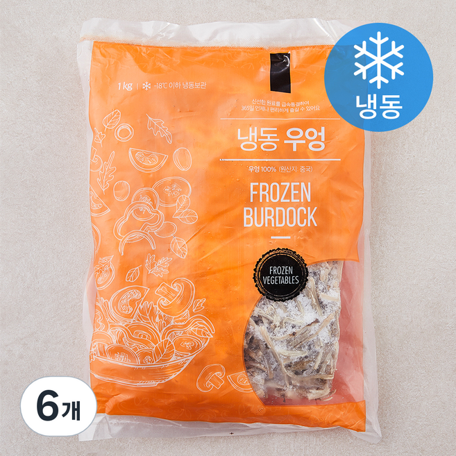 냉동 우엉 (냉동), 1kg, 6개