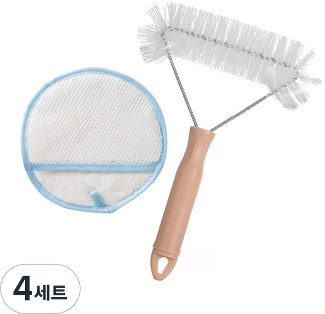 모나코올리브 방풍망 청소솔 + 먼지 청소 장갑 세트, 4세트, 랜덤발송(장갑)