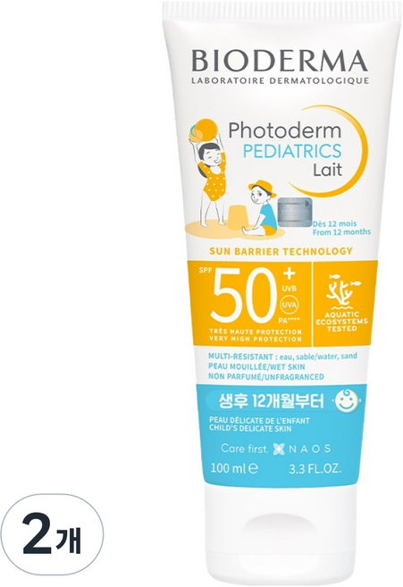 바이오더마 포토덤 페디아트릭스 레 선로션 SPF50+ PA++++, 2개, 100ml