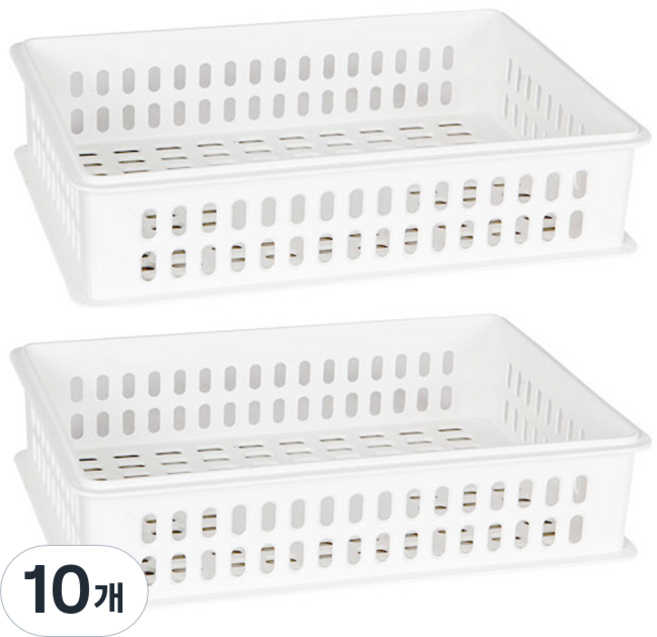 데코즈인 데코 A4 시스템 바구니, 화이트, 10개