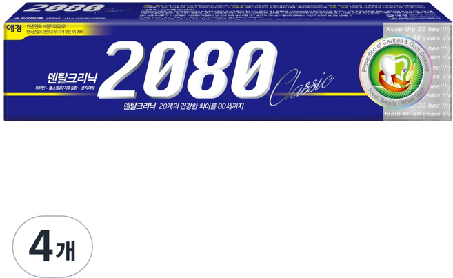 2080 클래식 치약, 170g, 1개입, 4개