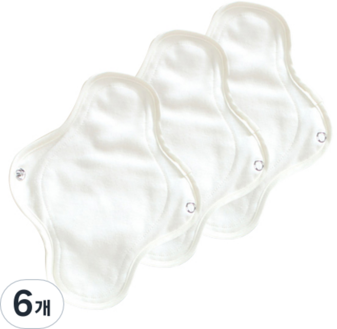 코튼리퍼블릭 순면 슬림 내추럴 면생리대, 6개, 대형, 1개입