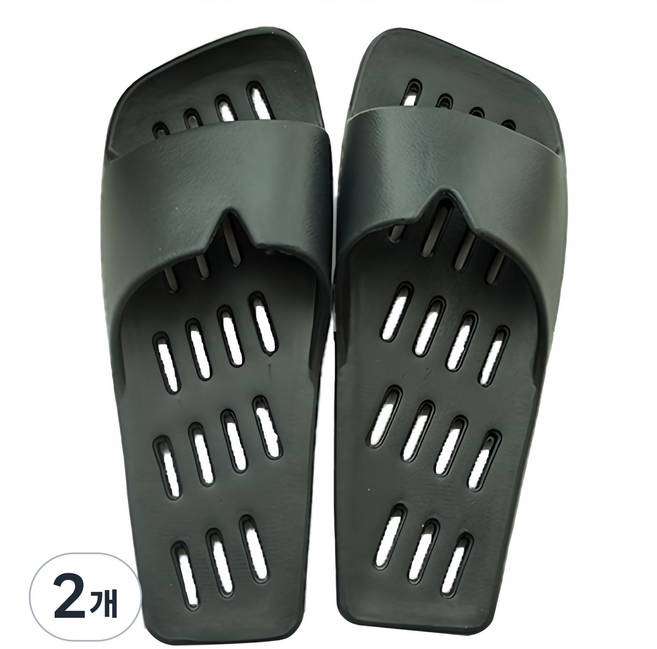 아던홈 THE 가벼운 플랫 EVA 욕실화, 블랙, 2개