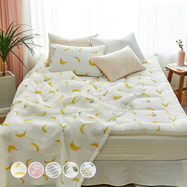 쉬즈홈 국내 제조 시어서커 홑이불 토퍼세트