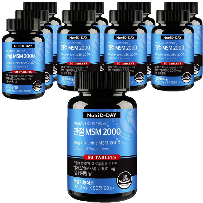 뉴트리디데이 메가렉스 관절 MSM 2000, 90정, 10개