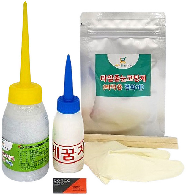 셀프줄눈마켓 바닥용 타일줄눈코팅제 100g 세트 라이트실버, 1세트