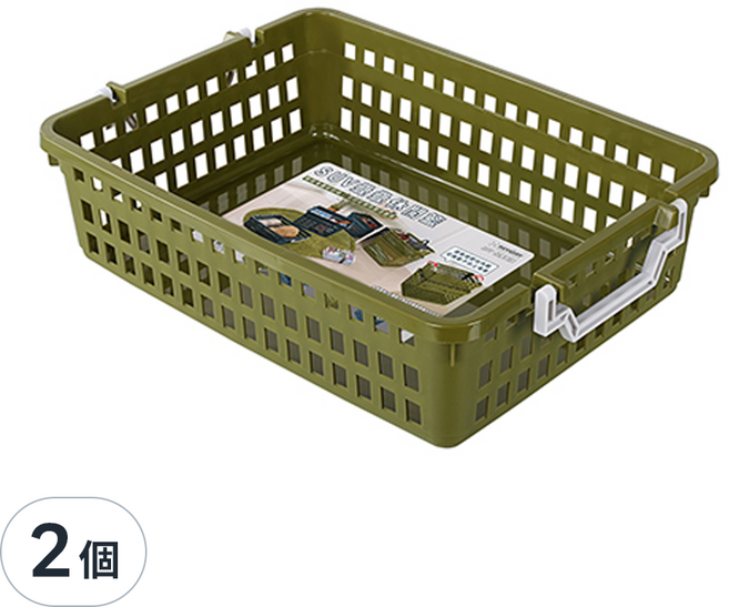 KEYWAY 聯府 SUV 疊疊休閒籃 SF214-1 511 x 366 x 138mm, 綠色, 2個