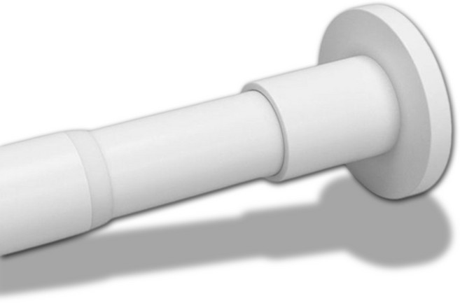 하이어데코 초강력 길이조절 못없이 간편설치 압축봉, 화이트