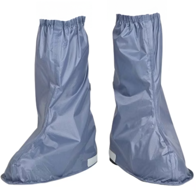 FAIRRAIN 飛銳 三度空間 速穿型高筒防雨鞋套 聚酯纖維/聚氯乙烯材質 F-166A, 迷霧灰