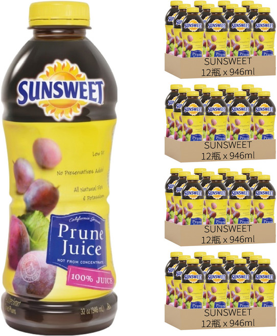 SUNSWEET 加州梅汁, 946ml, 48瓶
