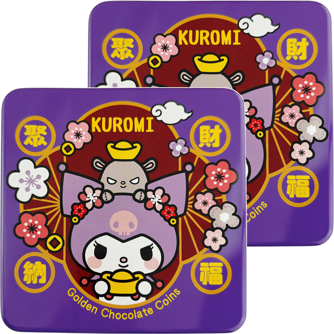 AMANDIER 雅蒙蒂 Kuromi聚財納福金幣巧克力風味糖, 39g, 2個