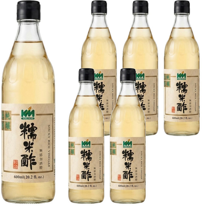 KOKUMORI 穀盛 糯米酢, 600ml, 6瓶