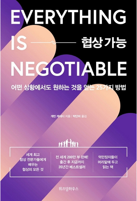 협상 가능:어떤 상황에서도 원하는 것을 얻는 25가지 방법, 위즈덤하우스