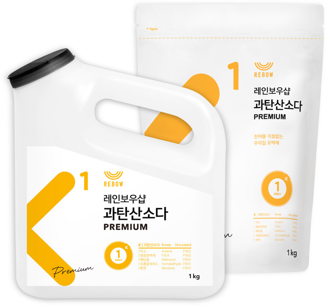 레인보우샵 왕톡톡이 과탄산소다 산소계표백제 리필세트, 1kg, 1개