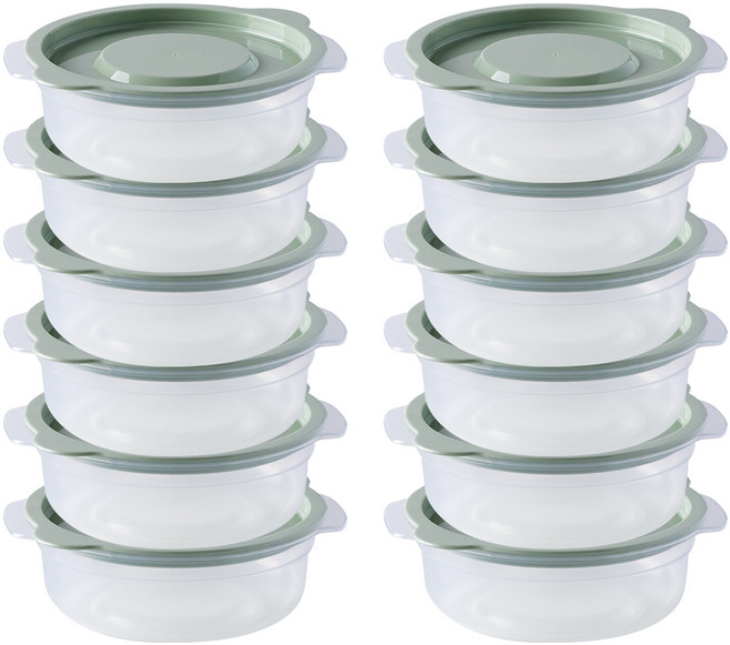 제오닉 라이스나이스 냉동 밥 보관 용기 민트, 12개, 420ml