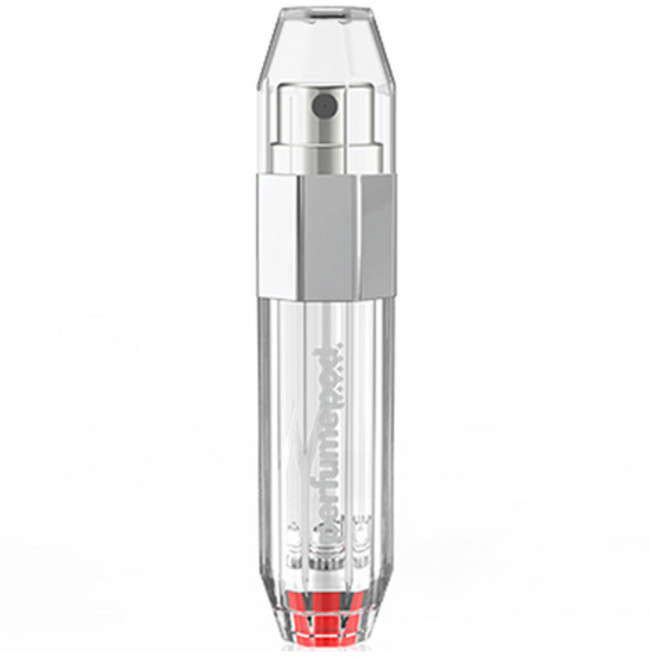 트라발로 퍼퓸팟 크리스탈 펌핑식 충전 휴대용 향수공병 5ml, 실버, 1개