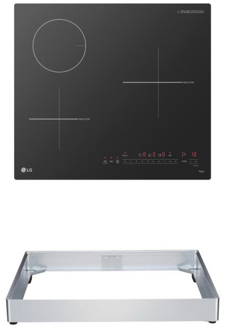 LG전자 디오스 오브제컬렉션 인덕션 3구 + 케이스 8.5cm 세트 방문설치, BEY3SRBLEC, 프리스탠딩