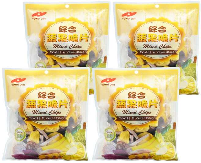 TONG JIH 統記食品 綜合蔬果脆片, 170g, 4包