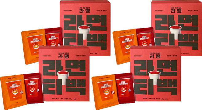 即沖泡麵湯茶包 原味 4.5g 8包 + 辣味 4.5g 8包組, 72g, 4組