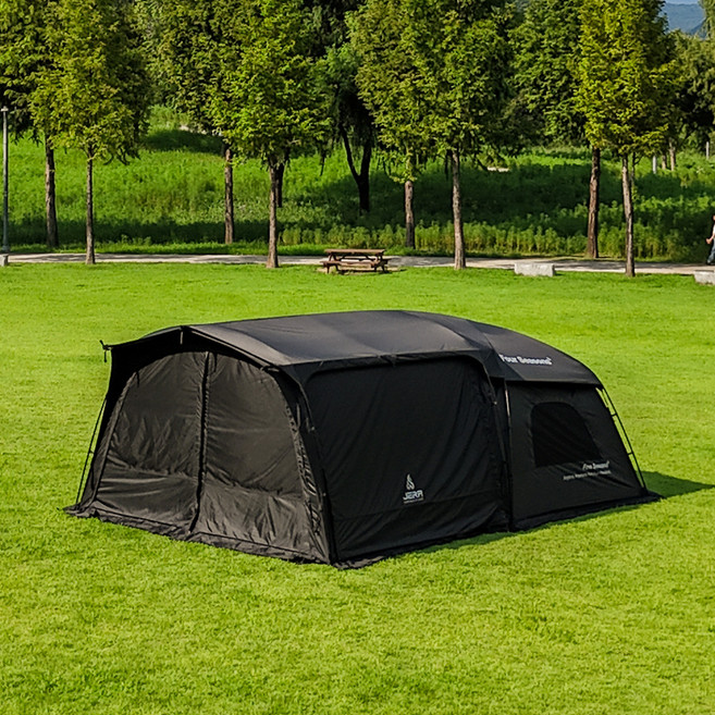 제라 포시즌 거실형 리빙쉘 대형 가족 텐트, 블랙, 5인용