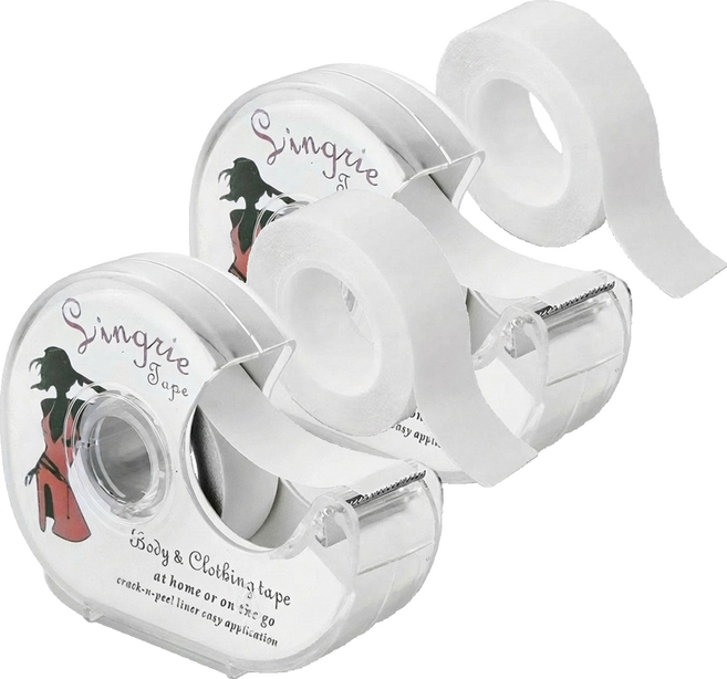 Beliean 防走光固定胸貼 5m + 補充包 5m 組 2.5 x 7.5 x 10 cm, 透明, 2套