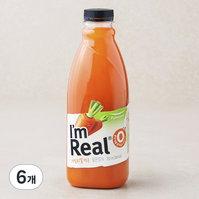 풀무원 아임리얼당근 주스, 700ml, 6개