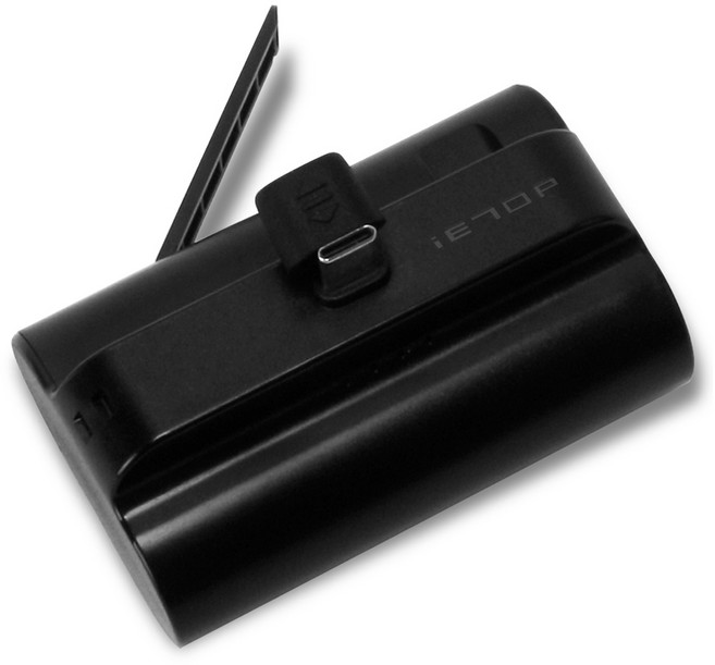 이탑 미니 도킹 보조배터리 10000mAh C타입, HYE-W2302-10000, 블랙