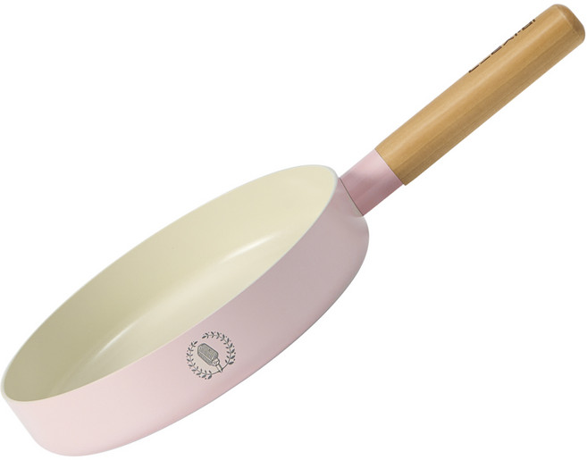 닥터하우스 인덕션 돌잔치 세라믹 프라이팬 핑크 마이크, 24cm, 1개