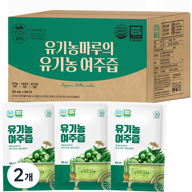 유기농마루 유기농 여주즙, 2개, 4.8L