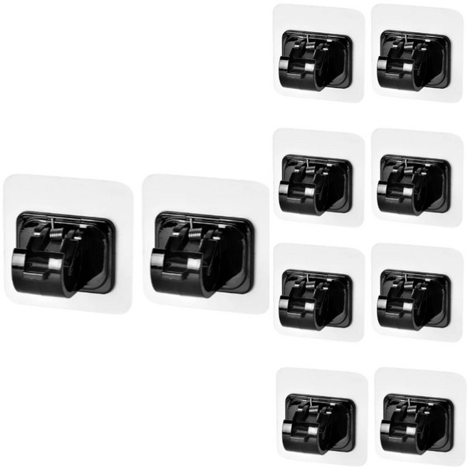 아더위크 압축봉 고정 거치 홀더 브라켓 6 x 6 cm, 블랙, 10개